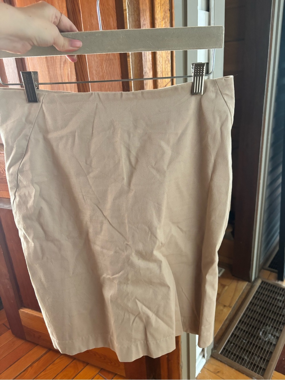 Lord & Taylor Beige Pencil Skirt